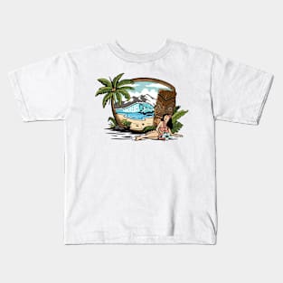 Tropical Paradise: Beach Bliss Kids T-Shirt